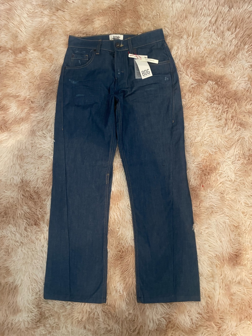 BDG Dark Blue Denim Jeans with Contrast Stitching